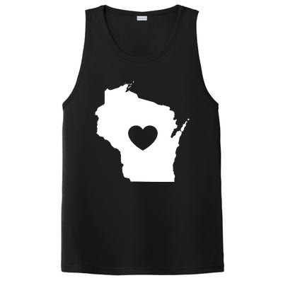 The Wisconsin Love Heart PosiCharge Competitor Tank