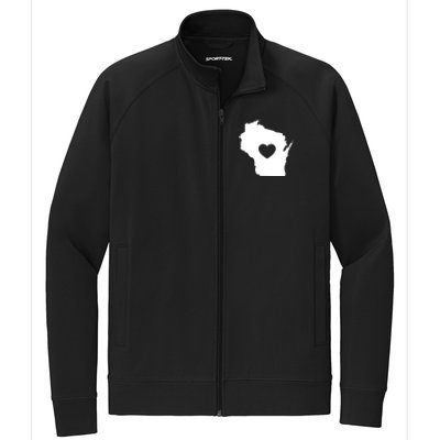 The Wisconsin Love Heart Stretch Full-Zip Cadet Jacket