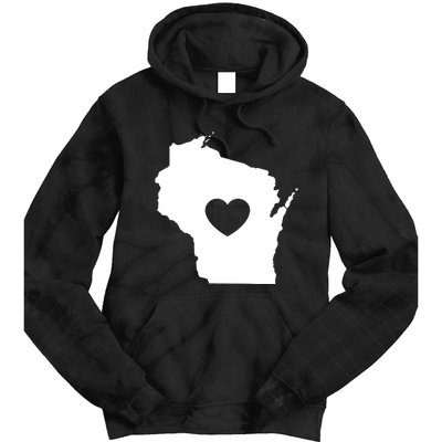 The Wisconsin Love Heart Tie Dye Hoodie