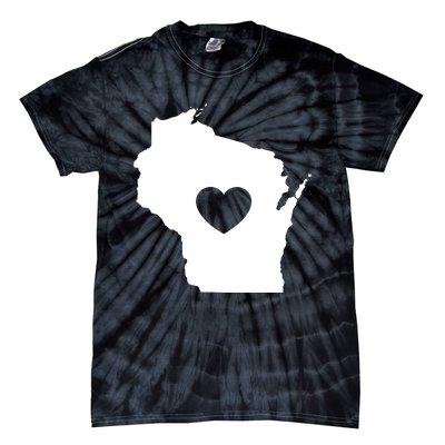 The Wisconsin Love Heart Tie-Dye T-Shirt