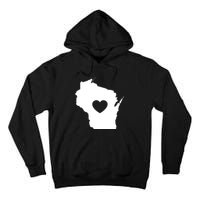 The Wisconsin Love Heart Tall Hoodie