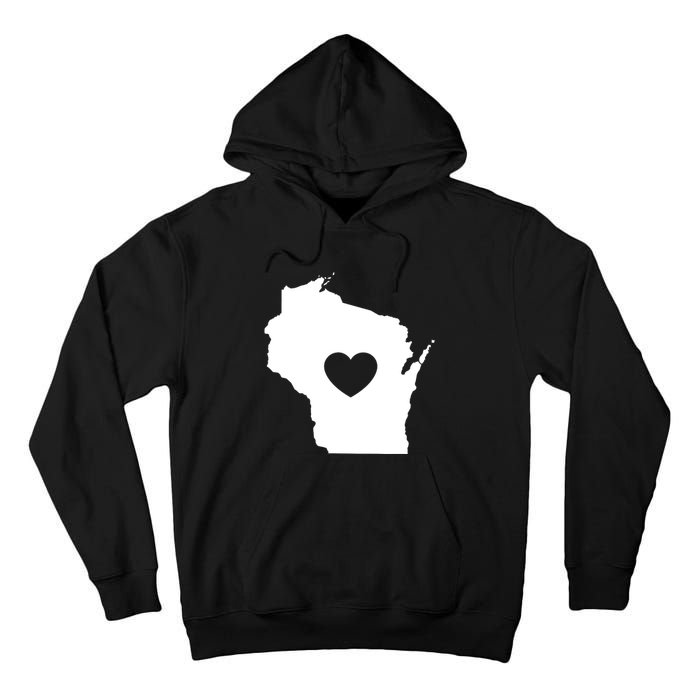 The Wisconsin Love Heart Tall Hoodie