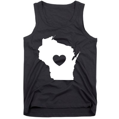 The Wisconsin Love Heart Tank Top