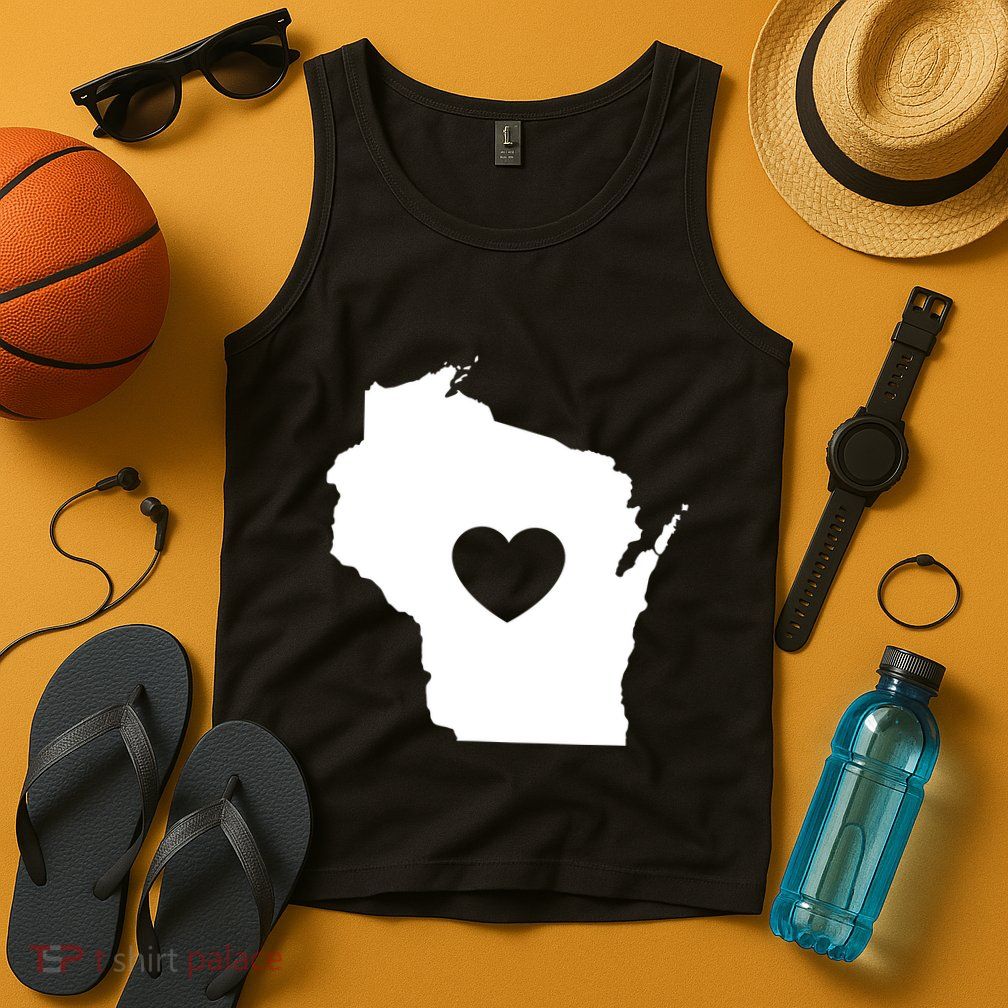 The Wisconsin Love Heart Tank Top