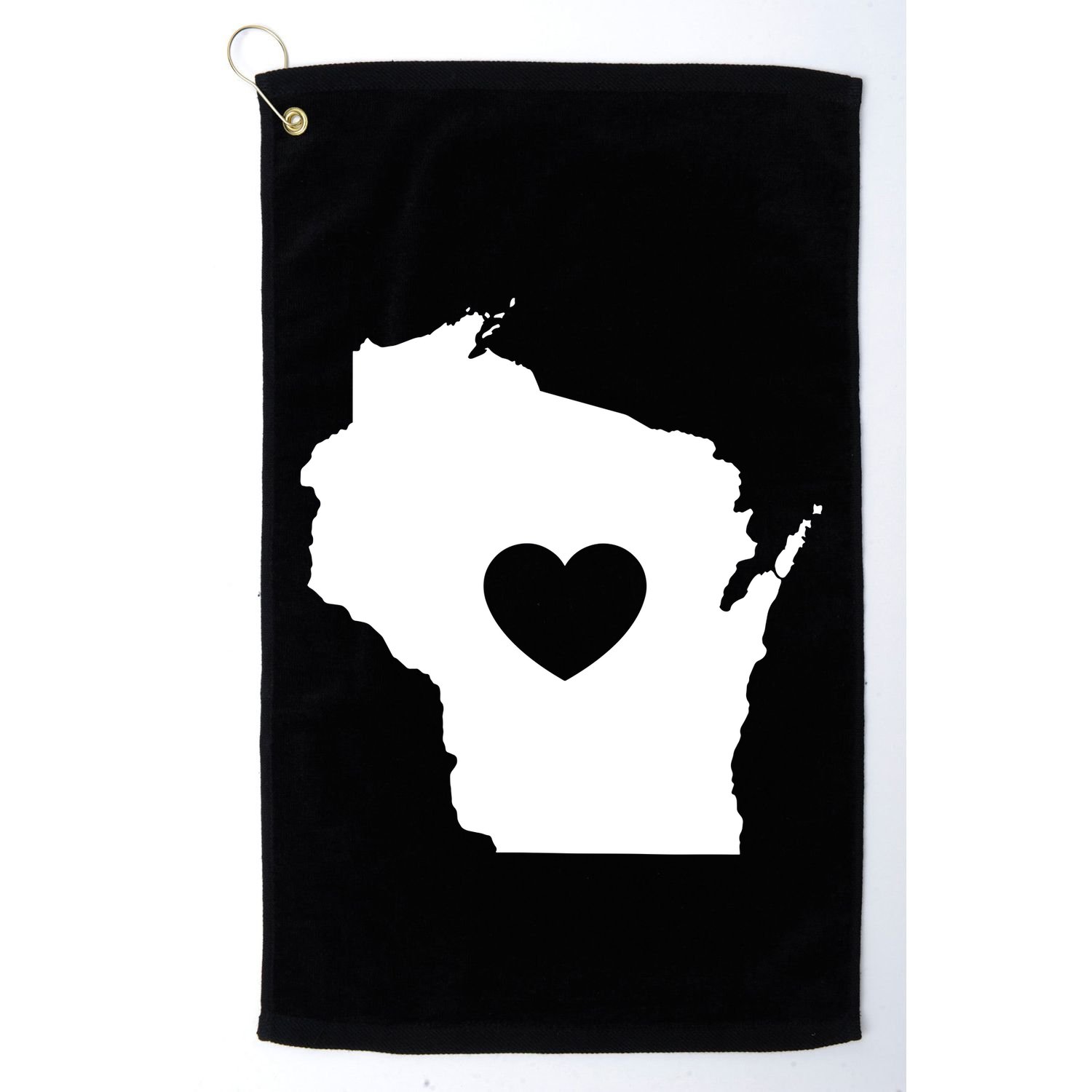 The Wisconsin Love Heart Golf Towel