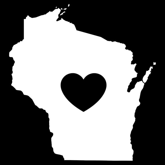 The Wisconsin Love Heart Wool Snapback Cap