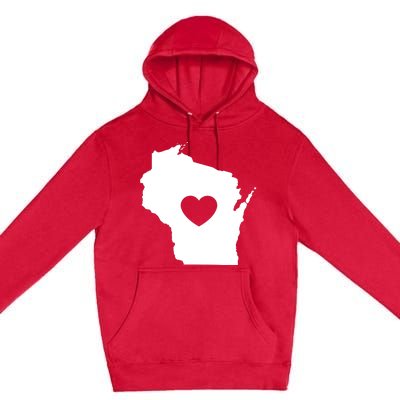 The Wisconsin Love Heart Premium Pullover Hoodie