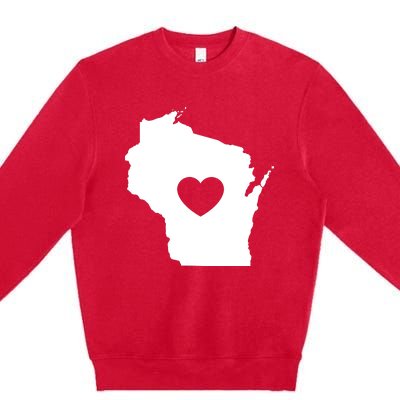 The Wisconsin Love Heart Premium Crewneck Sweatshirt