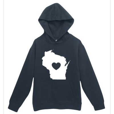 The Wisconsin Love Heart Urban Pullover Hoodie