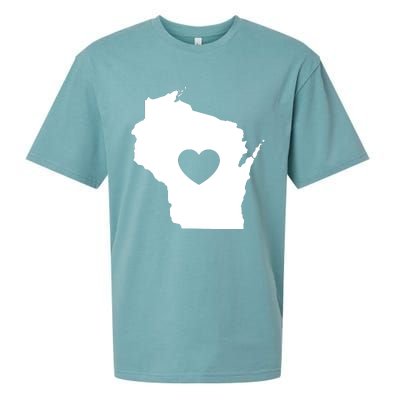 The Wisconsin Love Heart Sueded Cloud Jersey T-Shirt