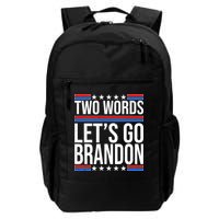 Two Words Let's Go Brandon Backpack
