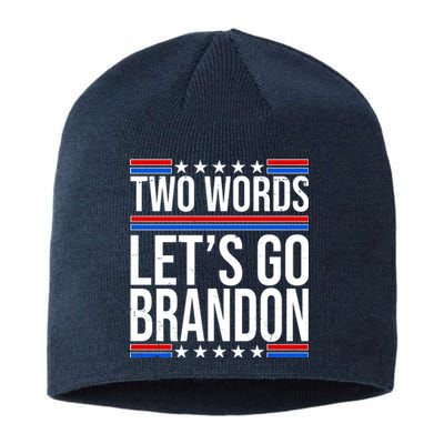 Two Words Let's Go Brandon Sustainable Beanie