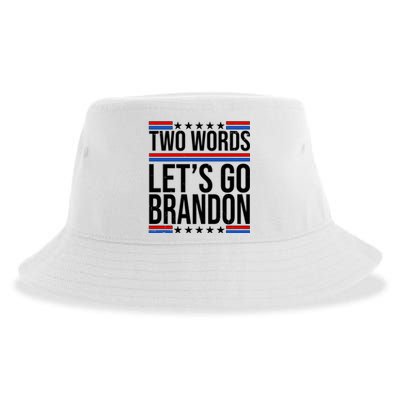 Two Words Let's Go Brandon Sustainable Bucket Hat