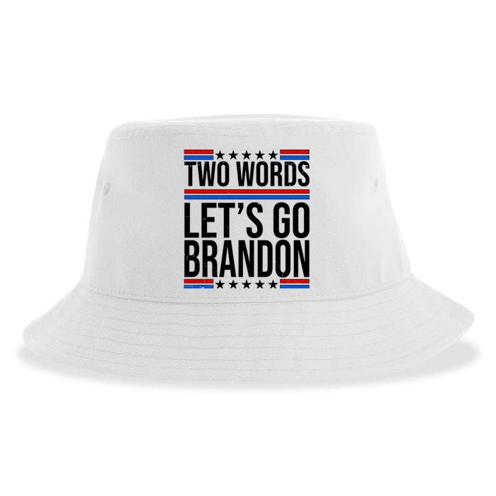 Two Words Let's Go Brandon Sustainable Bucket Hat