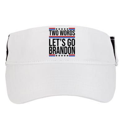 Two Words Let's Go Brandon Adult Drive Performance Visor