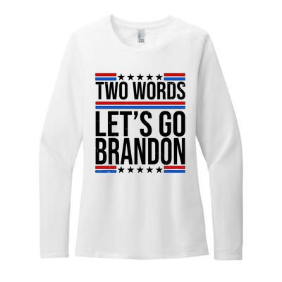 Two Words Let's Go Brandon Womens CVC Long Sleeve Shirt