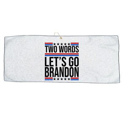 Two Words Let's Go Brandon Large Microfiber Waffle Golf Towel