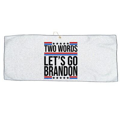 Two Words Let's Go Brandon Large Microfiber Waffle Golf Towel