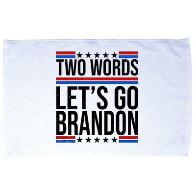 Two Words Let's Go Brandon Microfiber Hand Towel