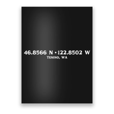 Tenino, WA Location Coordinates Poster
