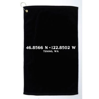 Tenino, WA Location Coordinates Golf Towel