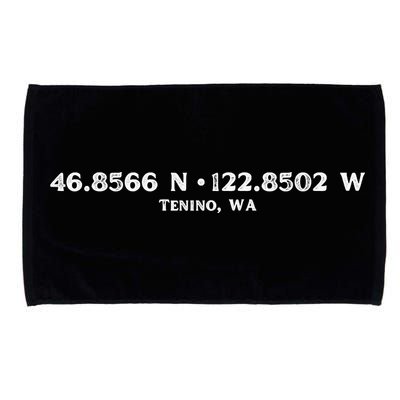 Tenino, WA Location Coordinates Microfiber Hand Towel