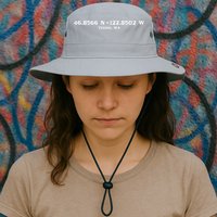 Tenino, WA Location Coordinates Bucket Hat