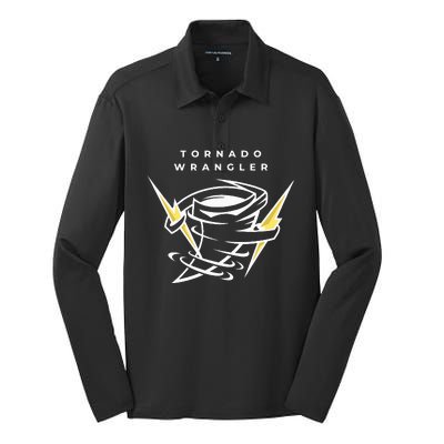 Tornado Wrangler Lightning Silk Touch Performance Long Sleeve Polo