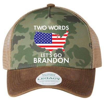Two Words Let's Go Brandon Legacy Tie Dye Trucker Hat
