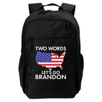 Two Words Let's Go Brandon Backpack