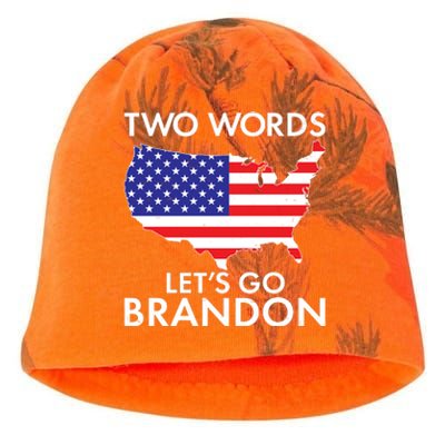 Two Words Let's Go Brandon Kati - Camo Knit Beanie