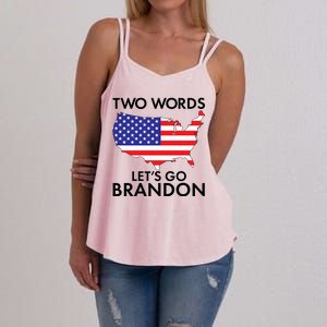 Two Words Let's Go Brandon Women's Strappy Tank