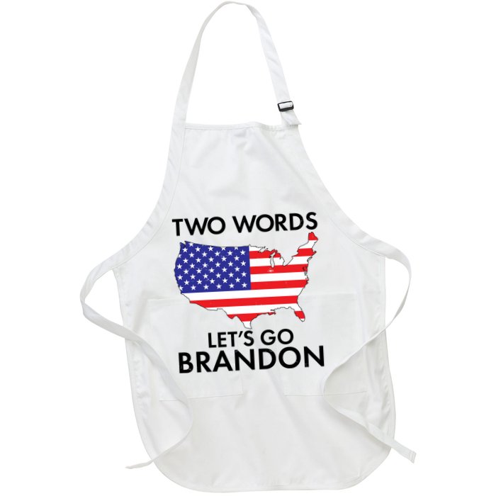 Two Words Let's Go Brandon Apron