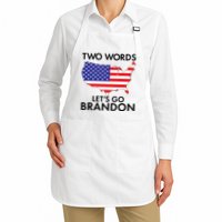 Two Words Let's Go Brandon Apron