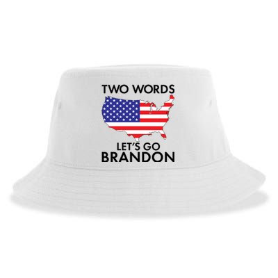 Two Words Let's Go Brandon Sustainable Bucket Hat