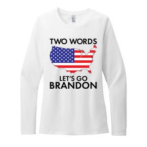 Two Words Let's Go Brandon Womens CVC Long Sleeve Shirt