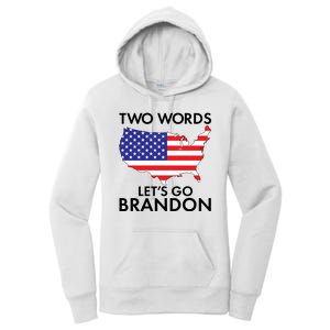 Two Words Let's Go Brandon Women's Pullover Hoodie