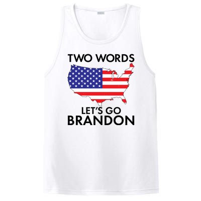 Two Words Let's Go Brandon PosiCharge Competitor Tank