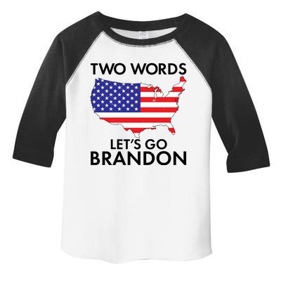 Two Words Let's Go Brandon Toddler Fine Jersey T-Shirt