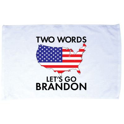 Two Words Let's Go Brandon Microfiber Hand Towel