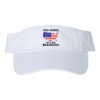 Two Words Let's Go Brandon Valucap Bio-Washed Visor