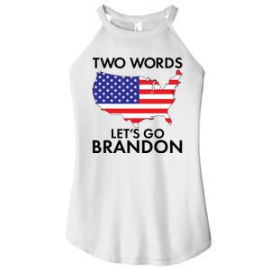 Two Words Let's Go Brandon Women's Perfect Tri Rocker Tank