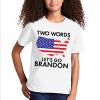 Two Words Let's Go Brandon Kids T-Shirt
