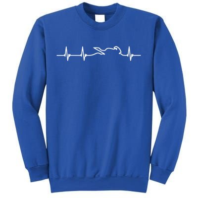 Two Wheels Lovers Motorcycle Heartbeat Cute Gift Sweatshirt