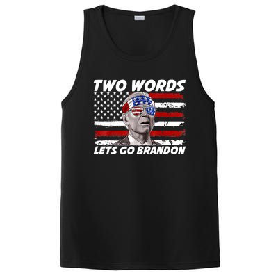 Two Words Let's Go Brandon US Flag Political American PosiCharge Competitor Tank