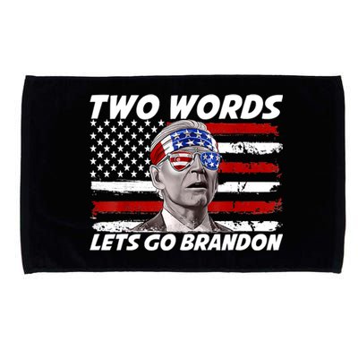 Two Words Let's Go Brandon US Flag Political American Microfiber Hand Towel