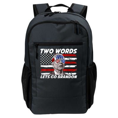 Two Words Let's Go Brandon US Flag Political American Daily Commute Backpack