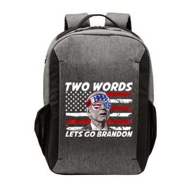 Two Words Let's Go Brandon US Flag Political American Vector Backpack