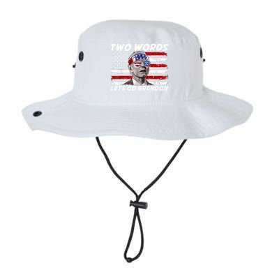 Two Words Let's Go Brandon US Flag Political American Legacy Cool Fit Booney Bucket Hat