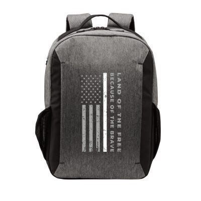 Thin White Line Land Of The Free Because Of The Brave Cute Gift Vector Backpack